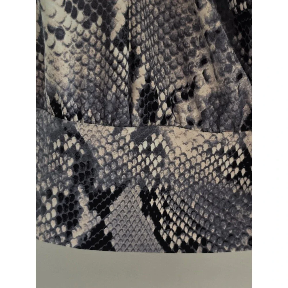 Calvin Klein Tankini Top Women's Snake Print Blouson Swimwear Blush Boa Top M